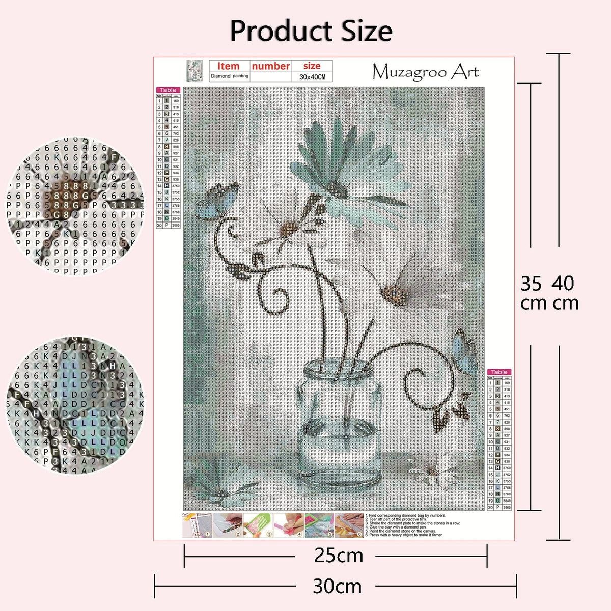 Muzagroo Art 5D Diamond Painting Kits for Adults, DIY Diamond Art Kits for Beginners, Turtle Diamond Dot Kits Gem Arts and Crafts for Living Room, Gem Painting Bedroom 4 PCS Wall Art - Sayby’s