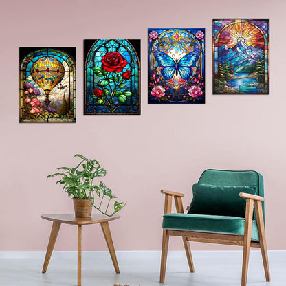 Muzagroo Art 5D Diamond Painting Kits for Adults, DIY Diamond Art Kits for Beginners, Turtle Diamond Dot Kits Gem Arts and Crafts for Living Room, Gem Painting Bedroom 4 PCS Wall Art - Sayby’s