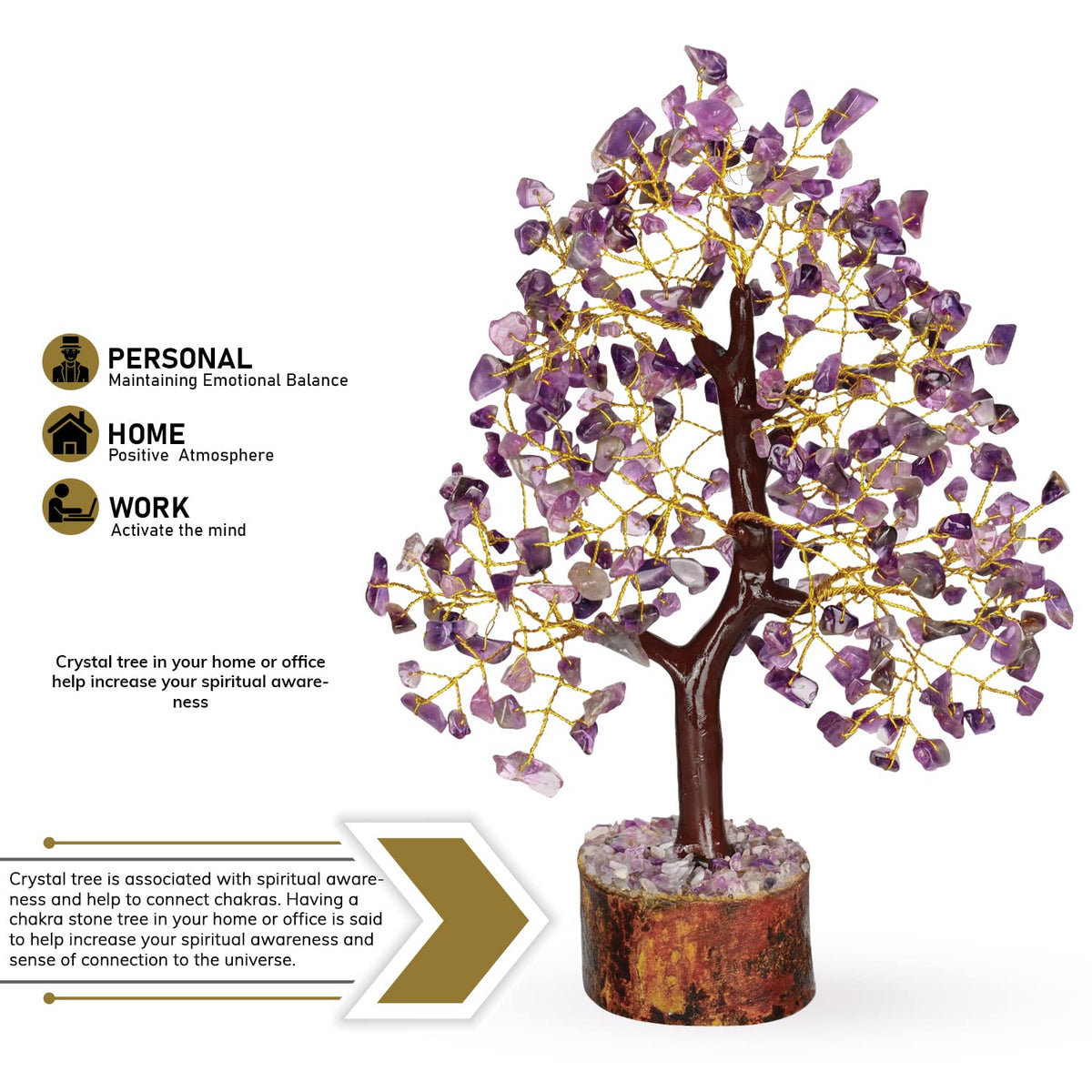 NARIBABU Rose Quartz Crystal Tree - Pink Tree - Gemstone Bonsai Tree - Desk Decorations For Women Office - Witchy Gifts For Women - Gem Tree Crystals - Crystal Quartz Tree - Sayby’s