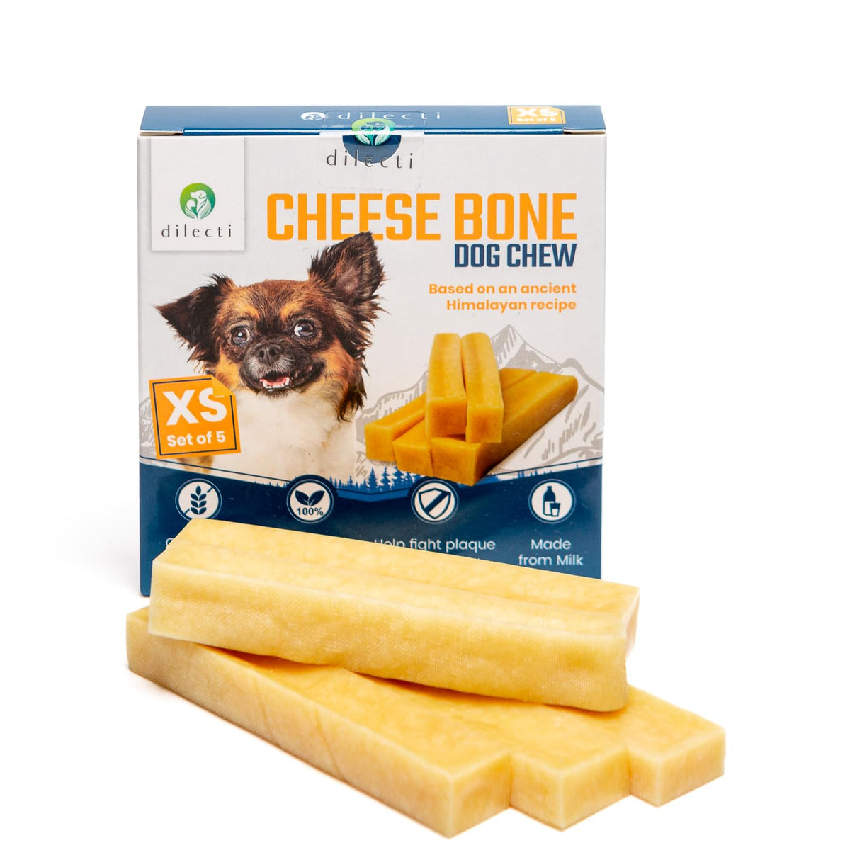 Natural Dog Chews - Delicious, Hard and Long Lasting Yak Chews for Dogs, Dog Treats for Dental Care, Dental Sticks for Healthy Teeth - L size (pack of 3) - Sayby’s