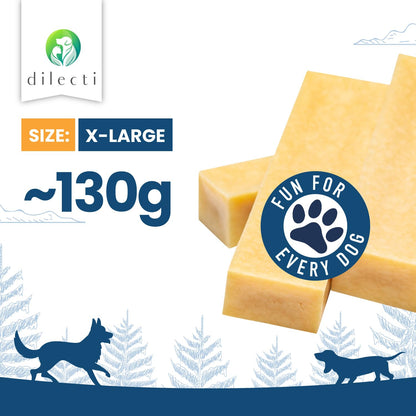 Natural Dog Chews - Delicious, Hard and Long Lasting Yak Chews for Dogs, Dog Treats for Dental Care, Dental Sticks for Healthy Teeth - L size (pack of 3) - Sayby’s