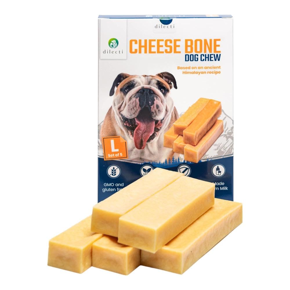 Natural Dog Chews - Delicious, Hard and Long Lasting Yak Chews for Dogs, Dog Treats for Dental Care, Dental Sticks for Healthy Teeth - L size (pack of 3) - Sayby’s