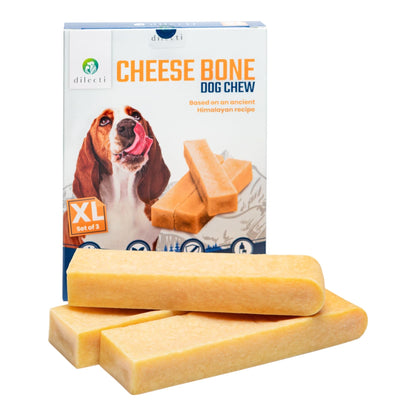 Natural Dog Chews - Delicious, Hard and Long Lasting Yak Chews for Dogs, Dog Treats for Dental Care, Dental Sticks for Healthy Teeth - L size (pack of 3) - Sayby’s