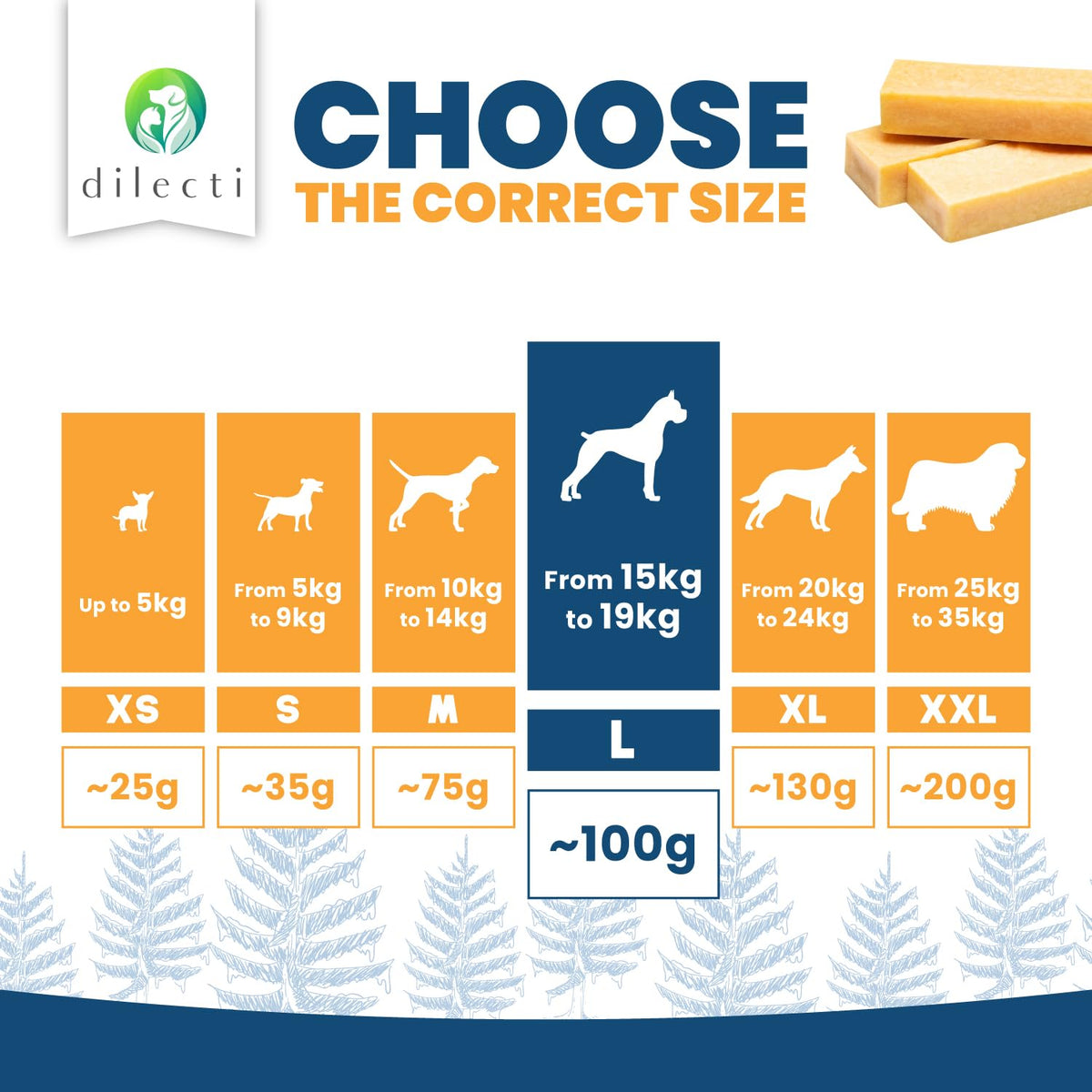 Natural Dog Chews - Delicious, Hard and Long Lasting Yak Chews for Dogs, Dog Treats for Dental Care, Dental Sticks for Healthy Teeth - L size (pack of 3) - Sayby’s