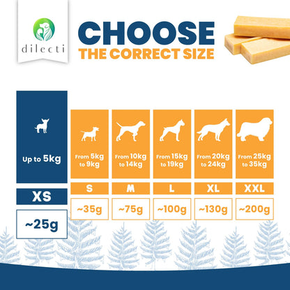 Natural Dog Chews - Delicious, Hard and Long Lasting Yak Chews for Dogs, Dog Treats for Dental Care, Dental Sticks for Healthy Teeth - L size (pack of 3) - Sayby’s