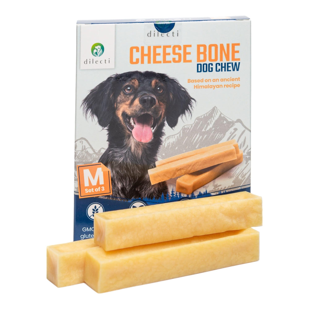Natural Dog Chews - Delicious, Hard and Long Lasting Yak Chews for Dogs, Dog Treats for Dental Care, Dental Sticks for Healthy Teeth - L size (pack of 3) - Sayby’s