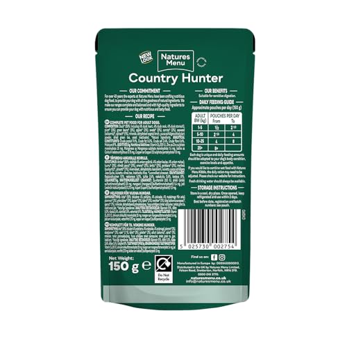 Natures Menu Country Hunter Dog Food Pouch Grass Grazed - Sayby’s