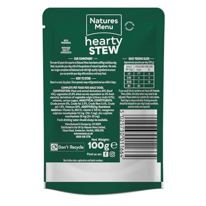 Natures Menu Hearty Stews - Chunks in Gravy Wet Food Pouches for Adult Dogs - Sayby’s
