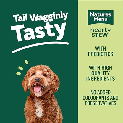 Natures Menu Hearty Stews - Chunks in Gravy Wet Food Pouches for Adult Dogs - Sayby’s