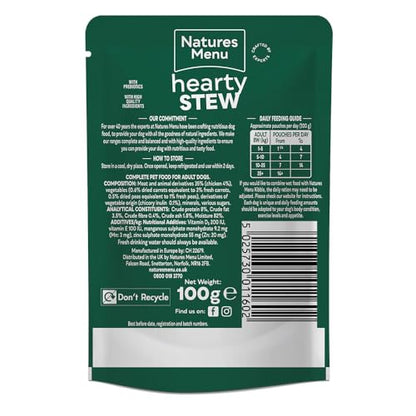 Natures Menu Hearty Stews - Chunks in Gravy Wet Food Pouches for Adult Dogs - Sayby’s