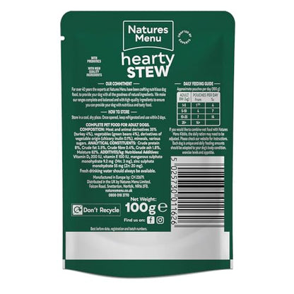 Natures Menu Hearty Stews - Chunks in Gravy Wet Food Pouches for Adult Dogs - Sayby’s