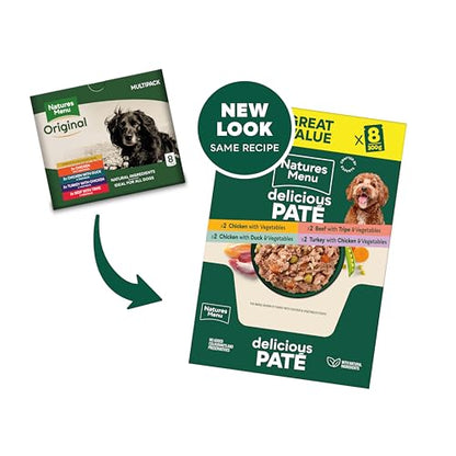 Natures Menu - Wet Dog Food - Pouches for Adult Dogs - Mixed Variety - 8 x 300g - Sayby’s