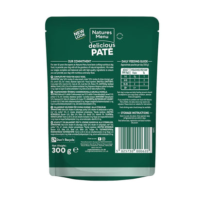Natures Menu - Wet Dog Food - Pouches for Adult Dogs - Mixed Variety - 8 x 300g - Sayby’s
