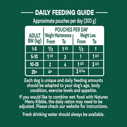 Natures Menu - Wet Dog Food - Pouches for Adult Dogs - Mixed Variety - 8 x 300g - Sayby’s