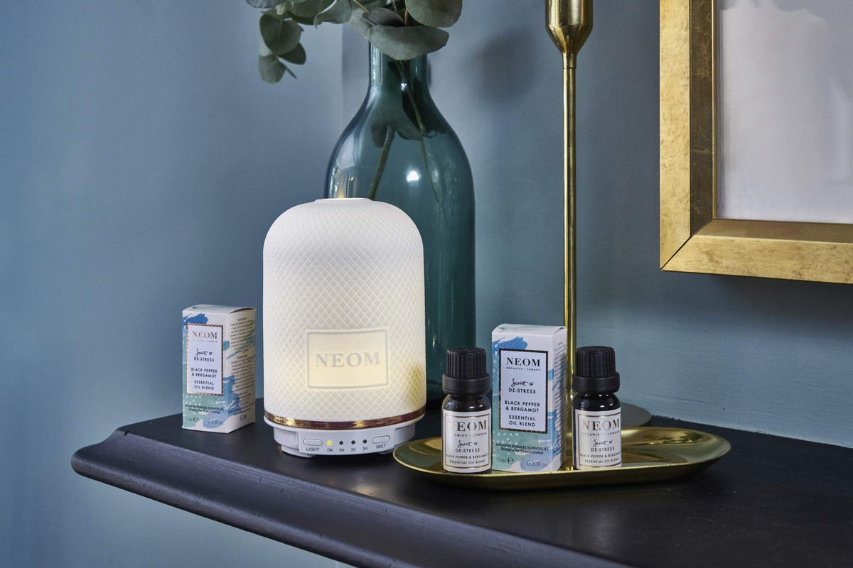 NEOM - Real Luxury Essential Oil Blend, 10ml | Lavender, Jasmine & Sandalwood | Scent to De-Stress Range - Sayby’s