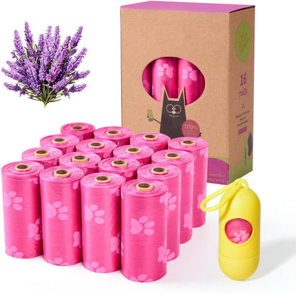 Nineaccy Biodegradable Dog Poo Bags with Holder-240 Large Poop Bags, Corn Starch Blended Compostable Poo Bag, Extra Thick Strong Leak Proof Poop Waste Bag for Dogs - Sayby’s