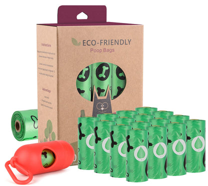 Nineaccy Biodegradable Dog Poo Bags with Holder-240 Large Poop Bags, Corn Starch Blended Compostable Poo Bag, Extra Thick Strong Leak Proof Poop Waste Bag for Dogs - Sayby’s