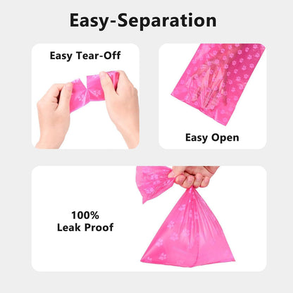 Nineaccy Biodegradable Dog Poo Bags with Holder-240 Large Poop Bags, Corn Starch Blended Compostable Poo Bag, Extra Thick Strong Leak Proof Poop Waste Bag for Dogs - Sayby’s