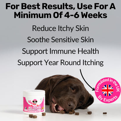 NutriPaw All-Itch, Flea & Tick Treats For Dogs - Soothe Itchy Paws, Eyes, Ears, Skin - Naturally Control Fleas & Ticks - Good for Small, Medium & Large Dogs - Supports Seasonal Itching - Sayby’s