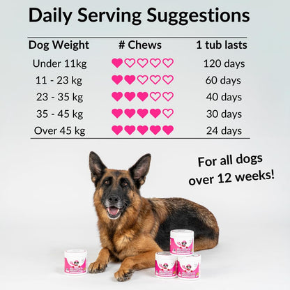 NutriPaw All-Itch, Flea & Tick Treats For Dogs - Soothe Itchy Paws, Eyes, Ears, Skin - Naturally Control Fleas & Ticks - Good for Small, Medium & Large Dogs - Supports Seasonal Itching - Sayby’s