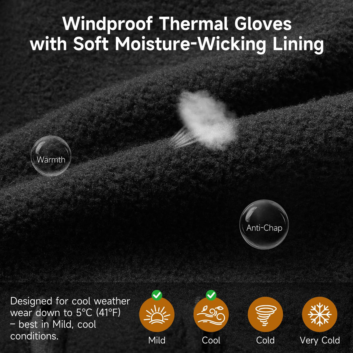 OZERO Thermal Gloves Touch Screen, Water Resistant Windproof Winter Gloves for Running Cycling Driving Hiking Biking Riding Outdoor for Men Women - Sayby’s