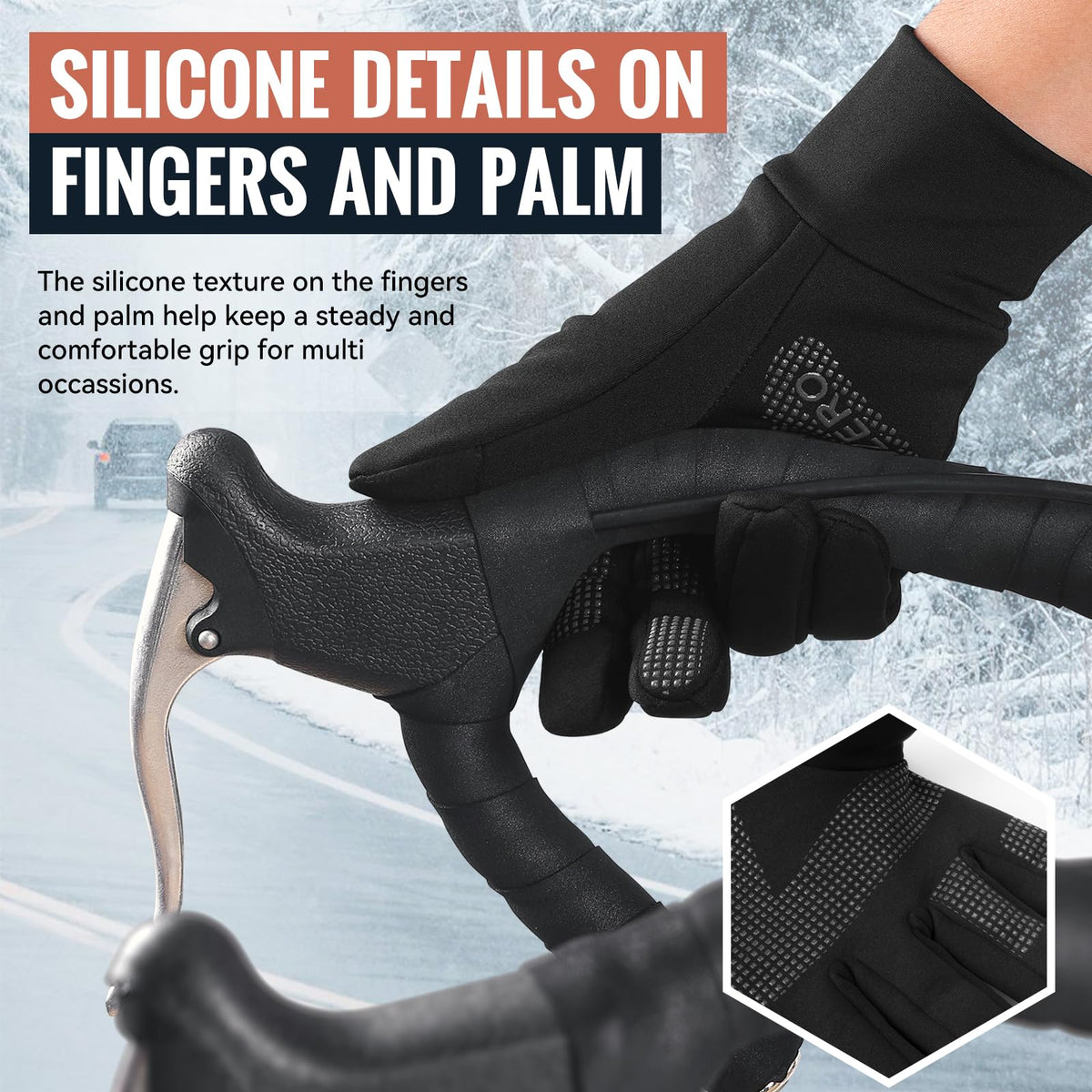 OZERO Thermal Gloves Touch Screen, Water Resistant Windproof Winter Gloves for Running Cycling Driving Hiking Biking Riding Outdoor for Men Women - Sayby’s