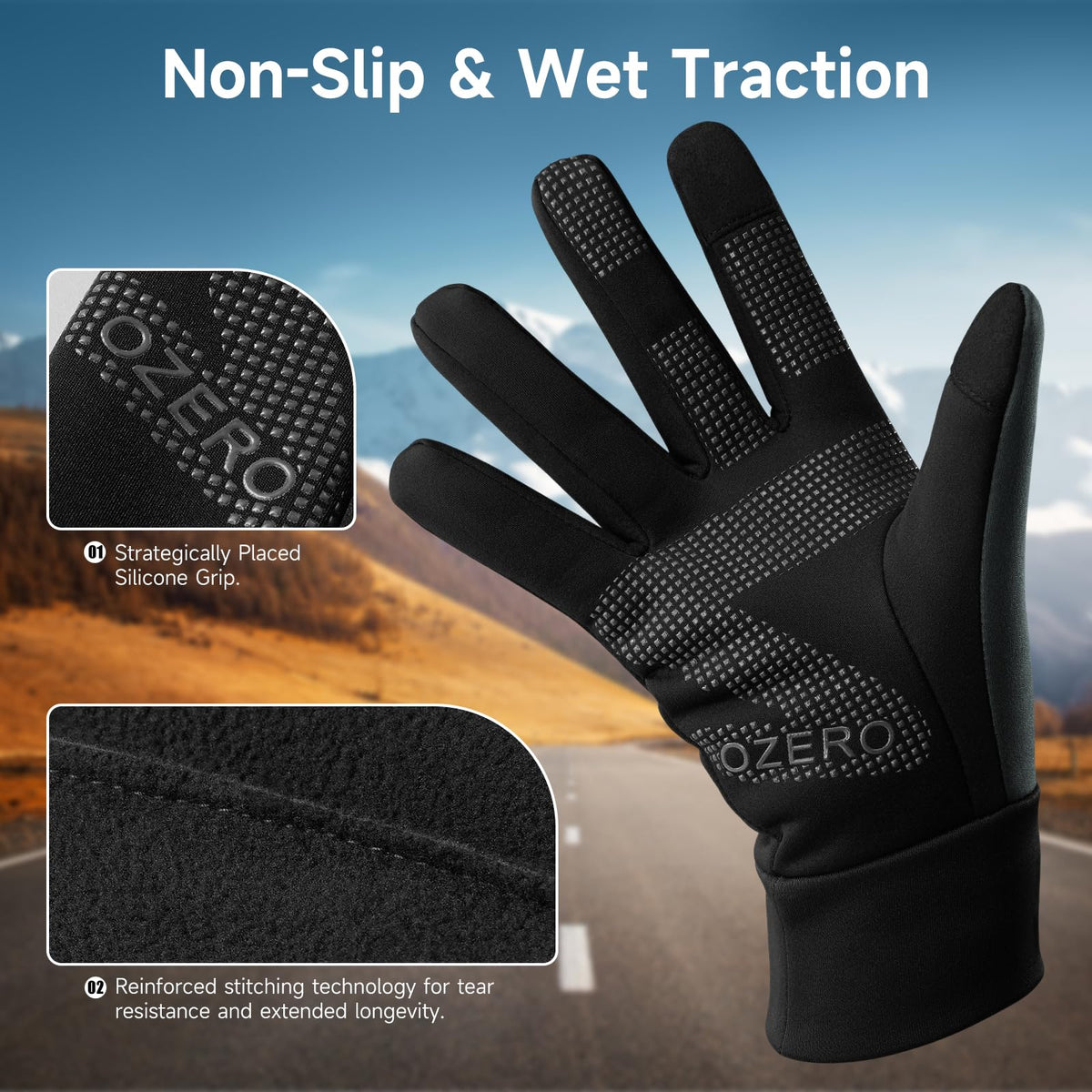 OZERO Thermal Gloves Touch Screen, Water Resistant Windproof Winter Gloves for Running Cycling Driving Hiking Biking Riding Outdoor for Men Women - Sayby’s