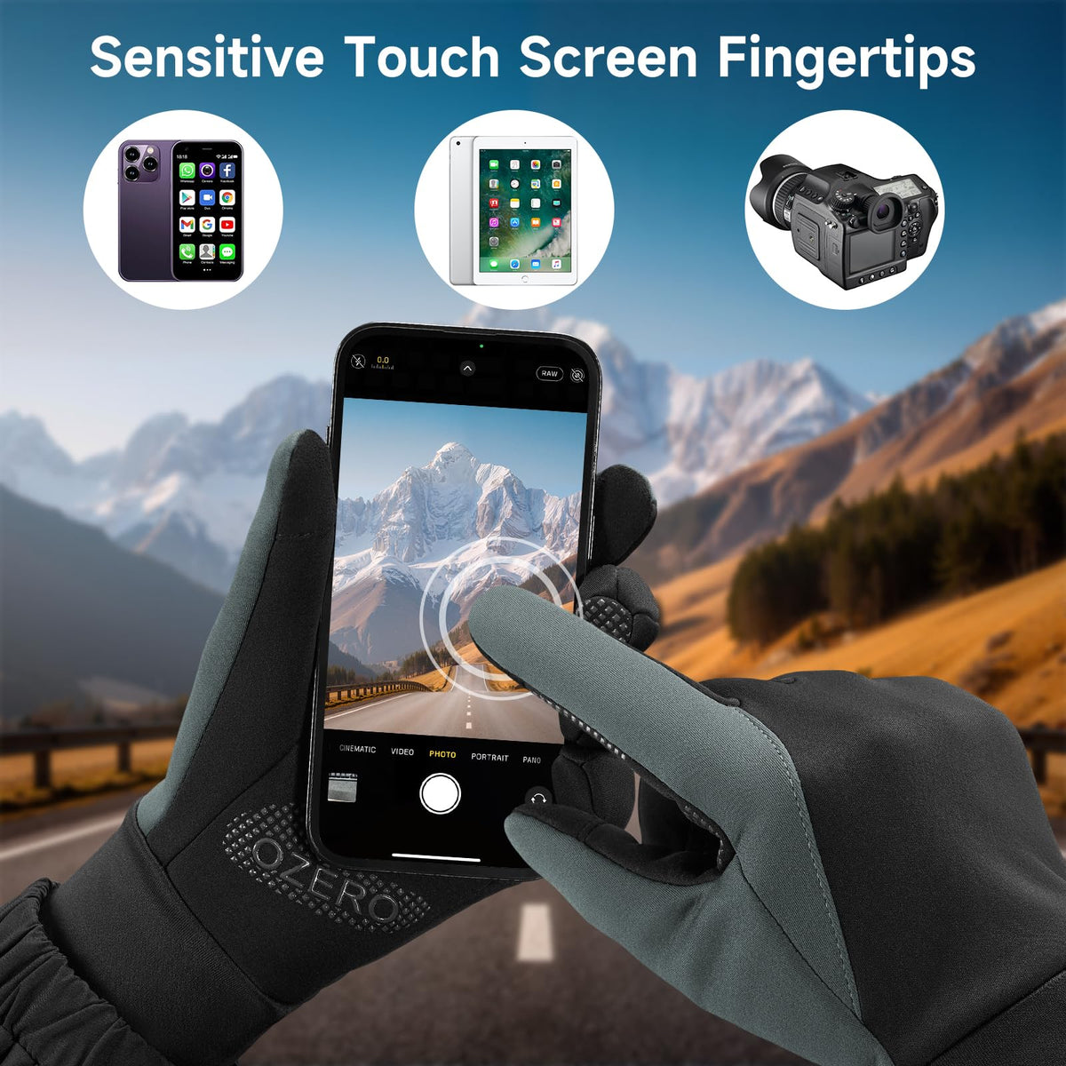 OZERO Thermal Gloves Touch Screen, Water Resistant Windproof Winter Gloves for Running Cycling Driving Hiking Biking Riding Outdoor for Men Women - Sayby’s