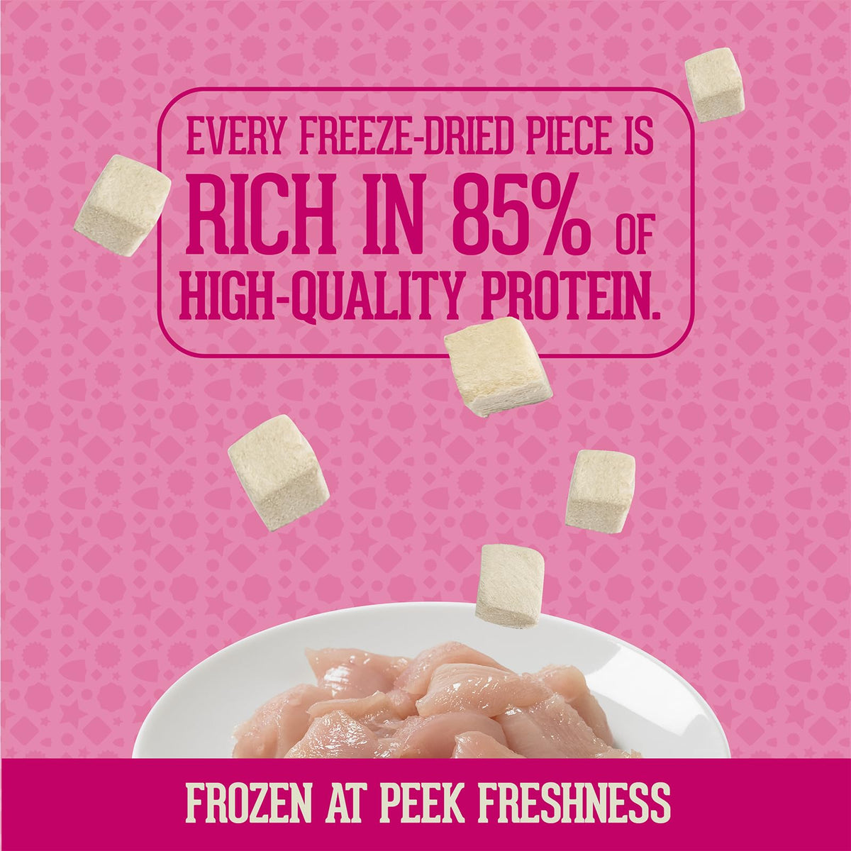 PACK’N PRIDE Freeze Dried Cat Treats, 4 Pack*30g=120g for Indoor Cats with Natural Chicken Breast Meat, Grain-Free, Low-fat Cat Snacks - Sayby’s