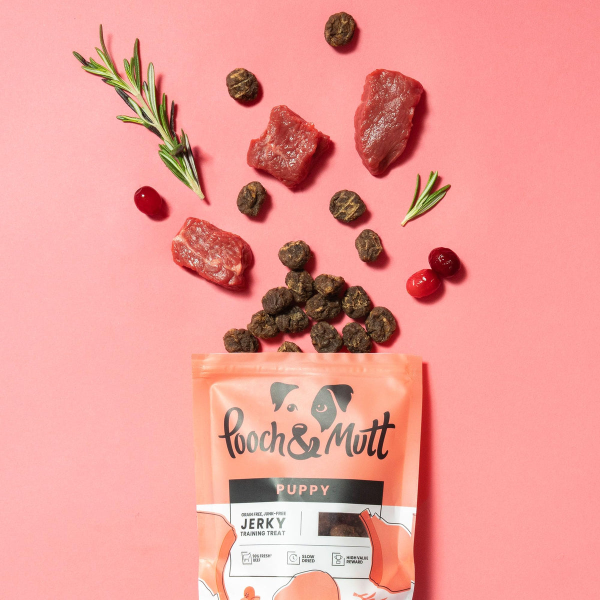 Pooch & Mutt - Meaty Jerky Treats, Grain Free Baltic Beef for Training Reward - Sayby’s