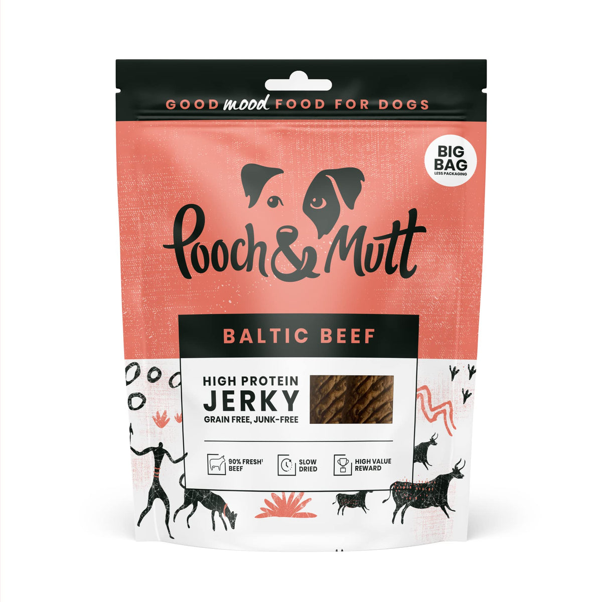 Pooch & Mutt - Meaty Jerky Treats, Grain Free Baltic Beef for Training Reward - Sayby’s