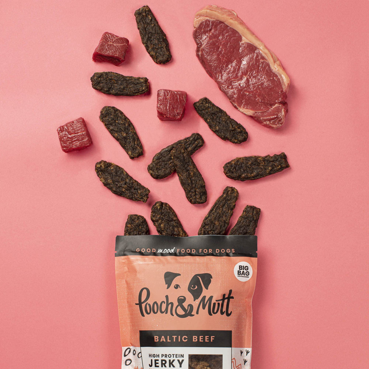 Pooch & Mutt - Meaty Jerky Treats, Grain Free Baltic Beef for Training Reward - Sayby’s