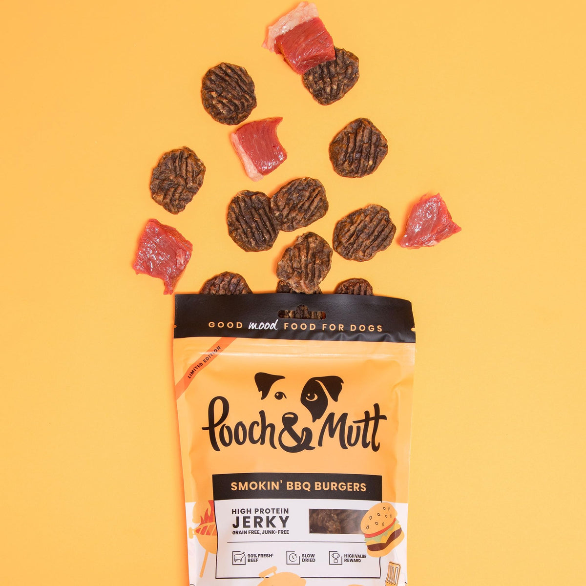 Pooch & Mutt - Meaty Jerky Treats, Grain Free Baltic Beef for Training Reward - Sayby’s