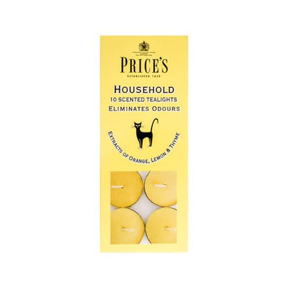 Price's - Household Pet Jar Candle - Odour Eliminating Candle - Made With Orange, Lemon & Thyme Extracts - Clean, Fresh, Quality Fragrance - Long Lasting Scent - Sayby’s
