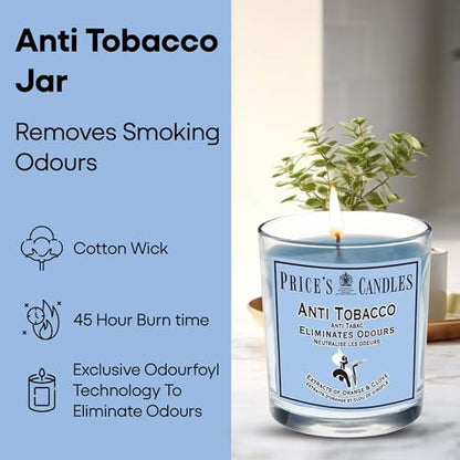 Price's - Household Pet Jar Candle - Odour Eliminating Candle - Made With Orange, Lemon & Thyme Extracts - Clean, Fresh, Quality Fragrance - Long Lasting Scent - Sayby’s