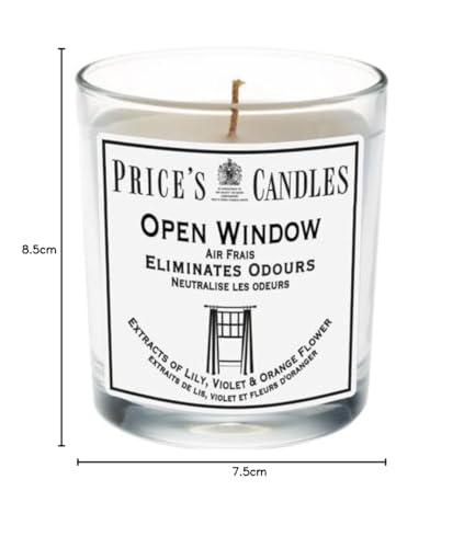 Price's - Household Pet Jar Candle - Odour Eliminating Candle - Made With Orange, Lemon & Thyme Extracts - Clean, Fresh, Quality Fragrance - Long Lasting Scent - Sayby’s