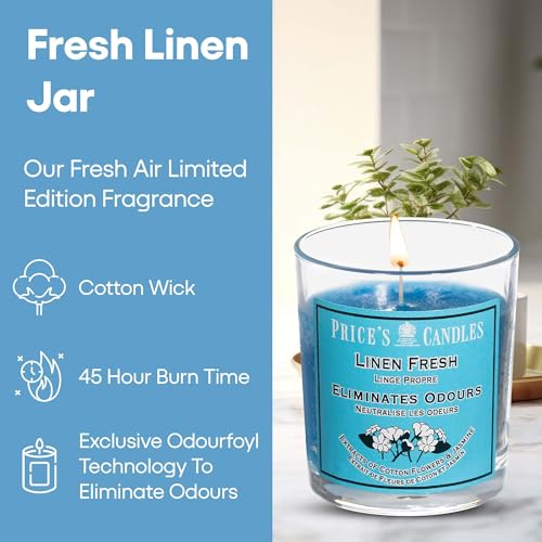 Price's - Household Pet Jar Candle - Odour Eliminating Candle - Made With Orange, Lemon & Thyme Extracts - Clean, Fresh, Quality Fragrance - Long Lasting Scent - Sayby’s
