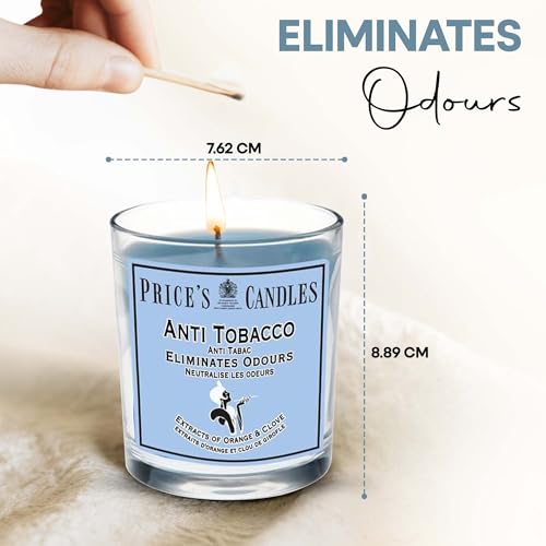 Price's - Household Pet Jar Candle - Odour Eliminating Candle - Made With Orange, Lemon & Thyme Extracts - Clean, Fresh, Quality Fragrance - Long Lasting Scent - Sayby’s