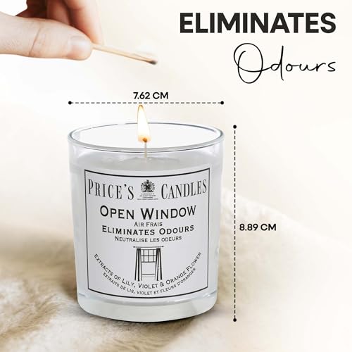 Price's - Household Pet Jar Candle - Odour Eliminating Candle - Made With Orange, Lemon & Thyme Extracts - Clean, Fresh, Quality Fragrance - Long Lasting Scent - Sayby’s
