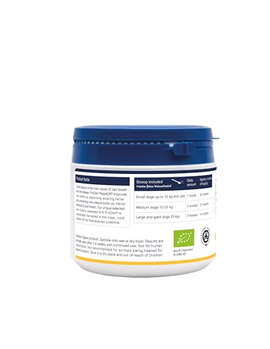 ProDen PlaqueOff Powder for Dogs & Cats, Tartar & Bad Breath Remover with 100% Natural Teeth Plaque Remover 180 g - Sayby’s