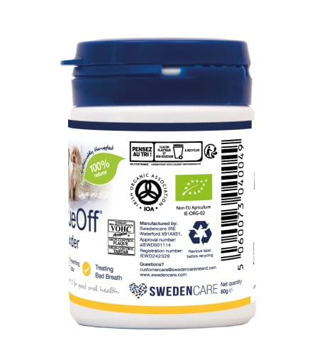 ProDen PlaqueOff Powder for Dogs & Cats, Tartar & Bad Breath Remover with 100% Natural Teeth Plaque Remover 180 g - Sayby’s