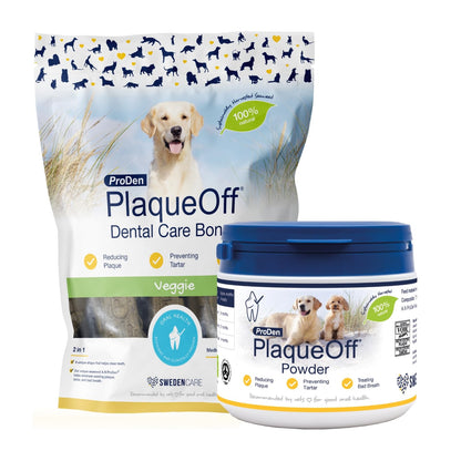 ProDen PlaqueOff Powder for Dogs & Cats, Tartar & Bad Breath Remover with 100% Natural Teeth Plaque Remover 180 g - Sayby’s