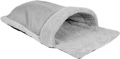 proudpet Cat Pouch Bed Cosy Grey Fleece Pet Igloo Hideaway - Sayby’s