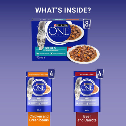 PURINA ONE Adult Cat Food Mini Fillets in Gravy 40 x 85g - Sayby’s