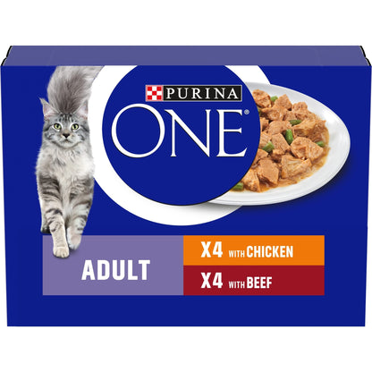 PURINA ONE Adult Cat Food Mini Fillets in Gravy 40 x 85g - Sayby’s