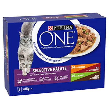 PURINA ONE Adult Cat Food Mini Fillets in Gravy 40 x 85g - Sayby’s