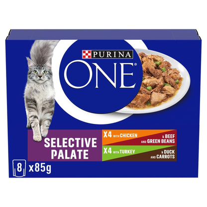 PURINA ONE Adult Cat Food Mini Fillets in Gravy 40 x 85g - Sayby’s