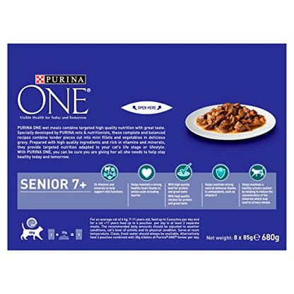 PURINA ONE Adult Cat Food Mini Fillets in Gravy 40 x 85g - Sayby’s