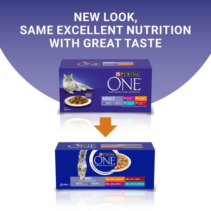PURINA ONE Adult Cat Food Mini Fillets in Gravy 40 x 85g - Sayby’s