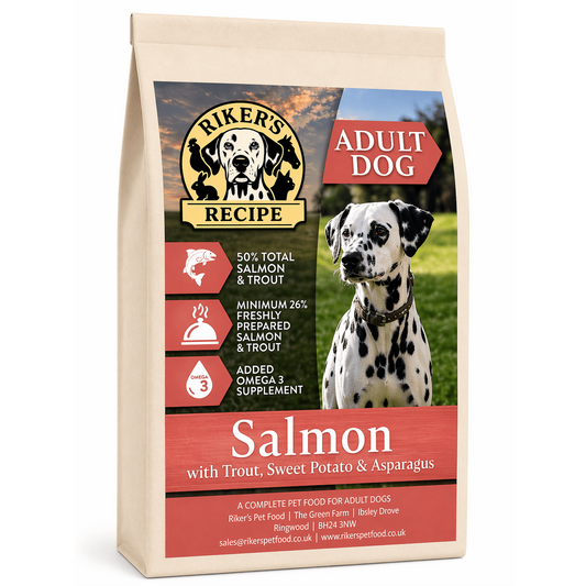 Riker’s Recipe Salmon & Trout Dog Food (12kg)